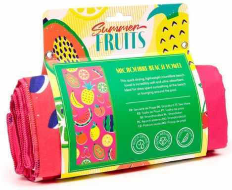 Puckator Microfibre Beach Towel Summer Fruits Design