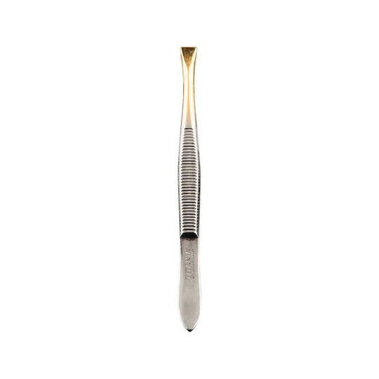 Titania Titania Eyebrow Tweezers with Straight Tip Gold