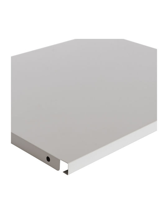 HomeMarkt Rectangular Wardrobe Shelf Made of Metal in Grey Colour 35.5x44cm HM6317