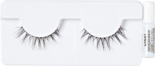Kiss Bare Falsche Wimpern Schwarz mit Klebstoff