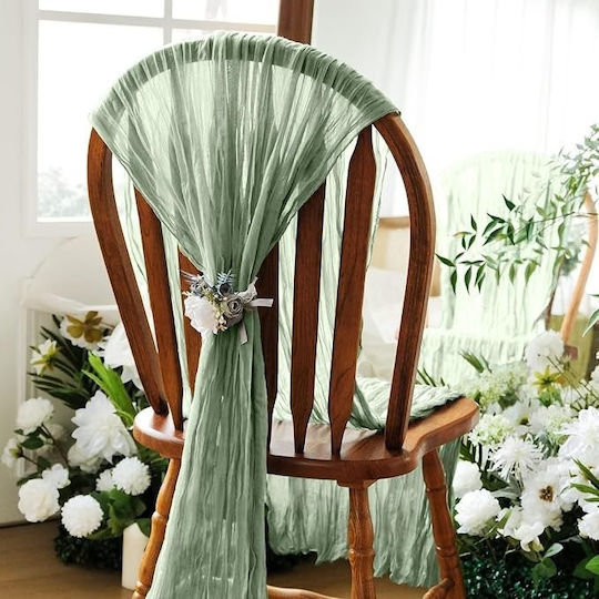 Runner Cheesecloth Salvie Verde 90x300 cm