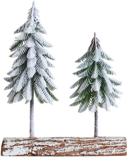 Weihnachtsaccessoires Lean Schneeweiße Tannen 34 x 28 cm