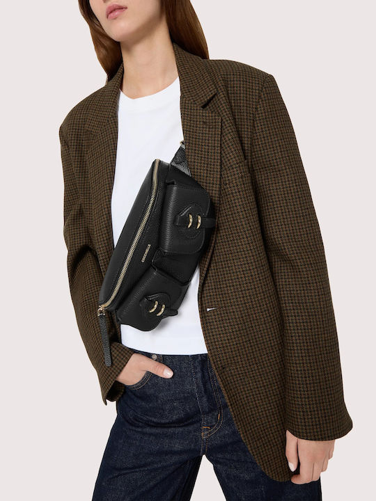 Δερμάτινη Γυναικεία Crossbody Τσάντα Noir