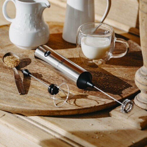 Adler Milchaufschäumer Hand-Batterie Inox