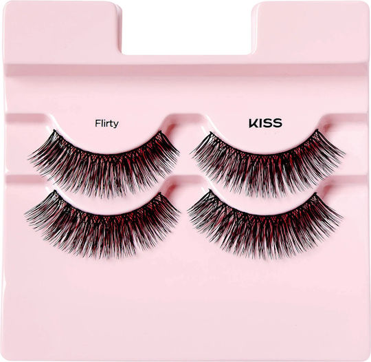 Flirty X2 Streifen Falsche Wimpern Kiss