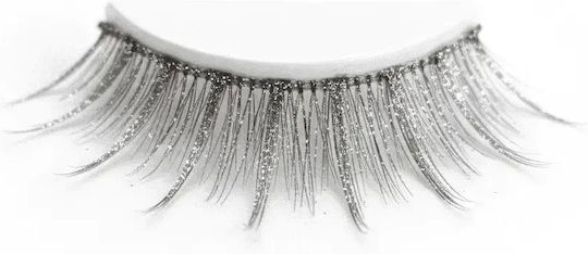 Silver Glitter False Eyelashes Marlliss 539