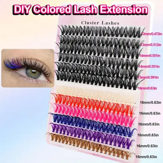 Set Gene False Multicolore Cat Eye 240 Bucăți