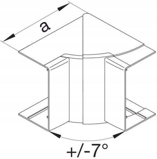 Hager Tehalit.lf/lff Adjustable Internal Corner 40x60mm White Lff4006049016