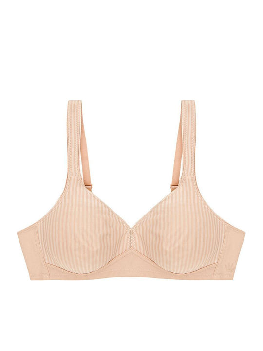 Modern Soft Cotton Bra without Padding without Underwire Beige