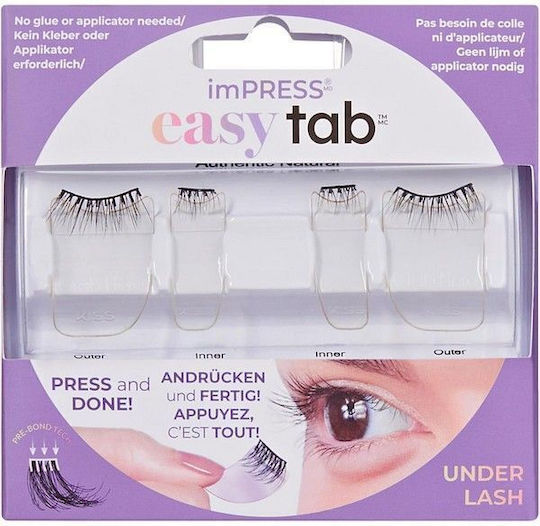 Kiss ImPRESS Easy Tab Press-on Τουφάκια Lengthening Μαύρα