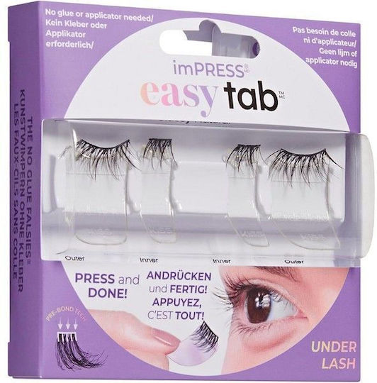 Kiss ImPRESS Easy Tab Autocolant Gene False Negre 20 Bucăți