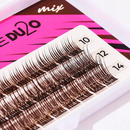 Clavier Weit Du2o Braune C Wimpern 10d Volumen Cluster Wimpern Mix 10 12 14mm