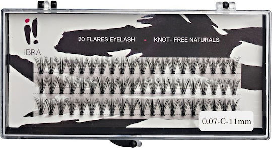Ibra Tufts False Eyelashes Double Knot-free 0.07 C-11mm 60 Pcs
