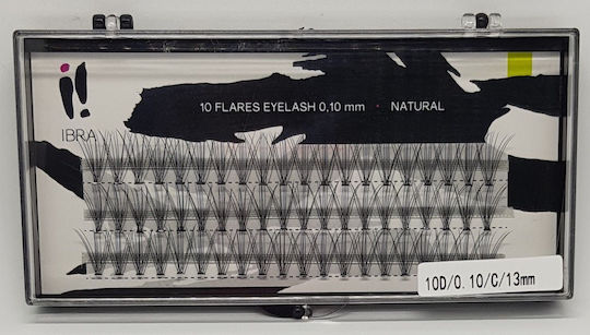 Ibra Natürliche knotenfreie falsche Wimpern 0,10-c-13mm