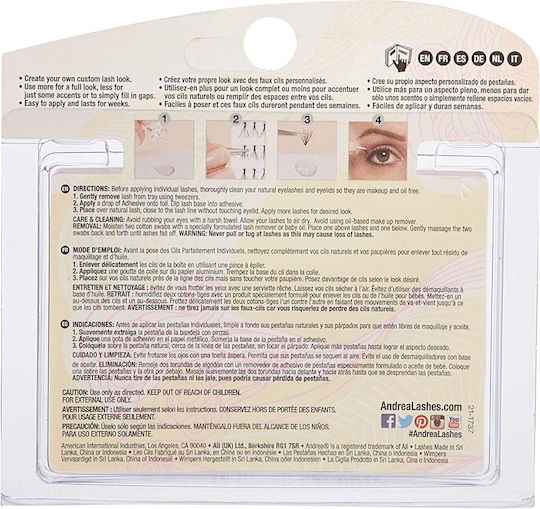 Andrea Lashes Smocuri Individuale Flair Lung Negru Flair Long Black 56 Bucăți