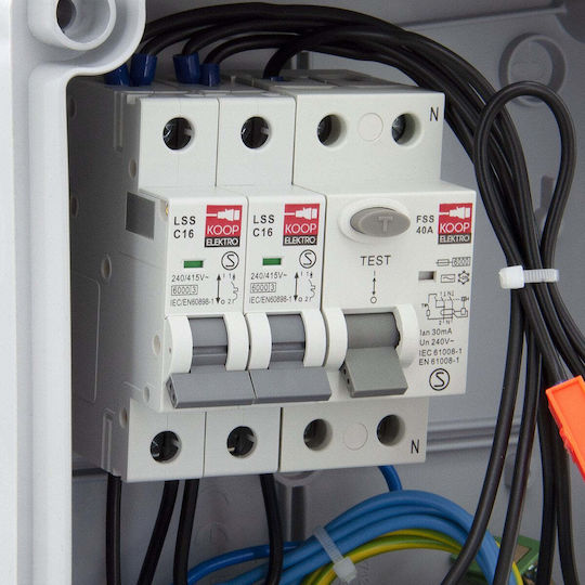 ELS Elektrotechnika Wall Mounted Waterproof Electrical Fuse Box H180xW230xD80mm
