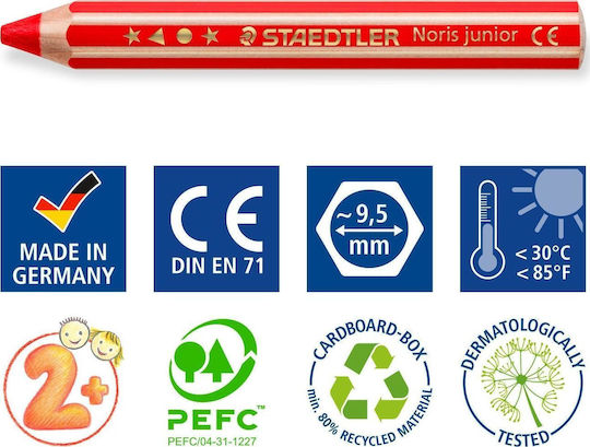 Staedtler Noris Jun Creioane Colorate 12 Bucăți