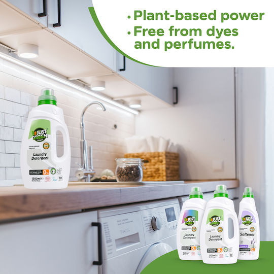 Just Green Organic Течен препарат за пране за бели дрехи 1.5lt