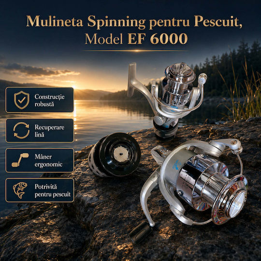6000 Mulinetă de pescuit pentru Spinning