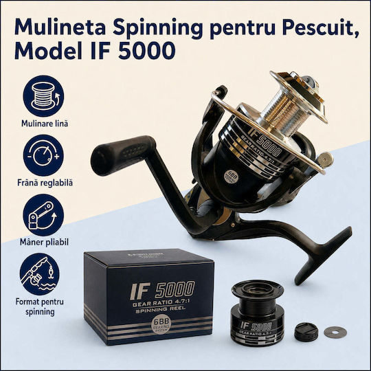 5000 Mulinetă de pescuit pentru Spinning