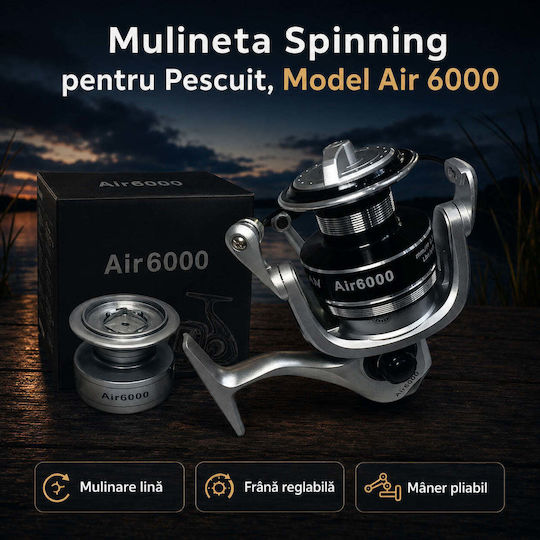 6000 Mulinetă de pescuit pentru Spinning