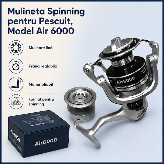 6000 Mulinetă de pescuit pentru Spinning
