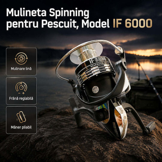6000 Mulinetă de pescuit pentru Spinning