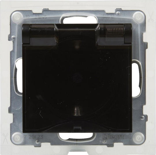 Legrand Suno Einzeln Steckdose Wasserdicht mit Deckel Schwarze