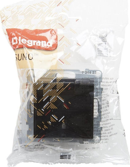Legrand Suno Einzeln Steckdose Wasserdicht mit Deckel Schwarze
