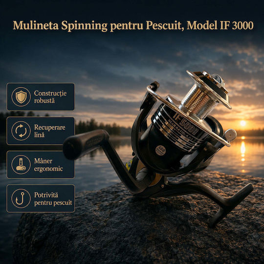3000 Mulinetă de pescuit pentru Spinning