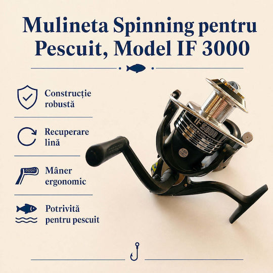 3000 Mulinetă de pescuit pentru Spinning