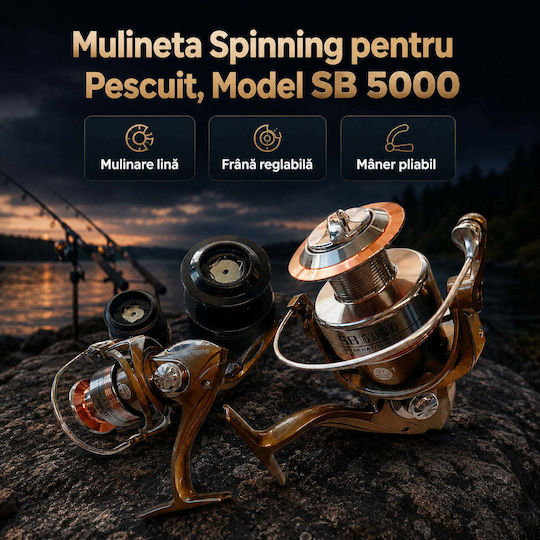 5000 Mulinetă de pescuit pentru Spinning