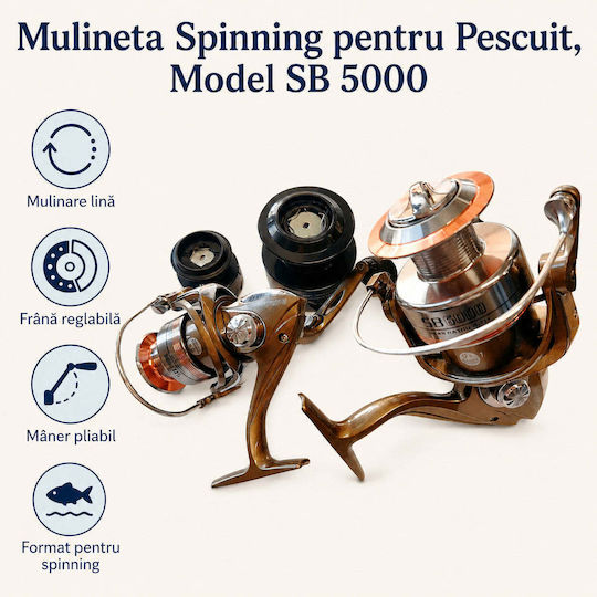 5000 Mulinetă de pescuit pentru Spinning