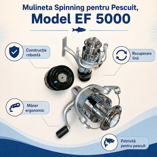 5000 Mulinetă de pescuit pentru Spinning