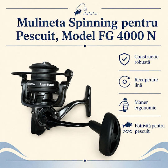 4000 N Mulinetă de pescuit pentru Spinning