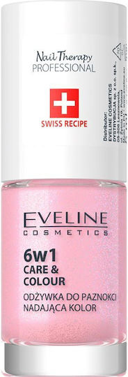 Eveline 6w1 Pflege & Farb Behandlung Rosa Schimmern 5ml