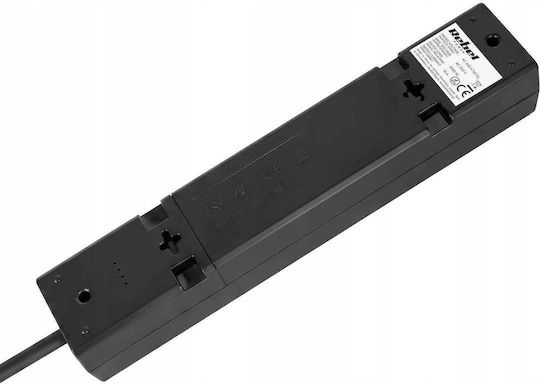 Rebel Power Strip 4 Sockets with Switch and 3m Cable France (Type E)