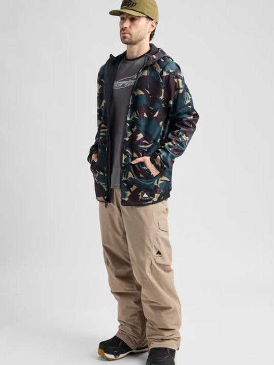 Herren Fleecejacke mit Kapuze Seersucker Camo