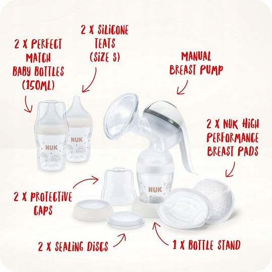 Nuk Handbuch Einfache Milchpumpe Ohne BPA Transparent 150ml 10.252.148