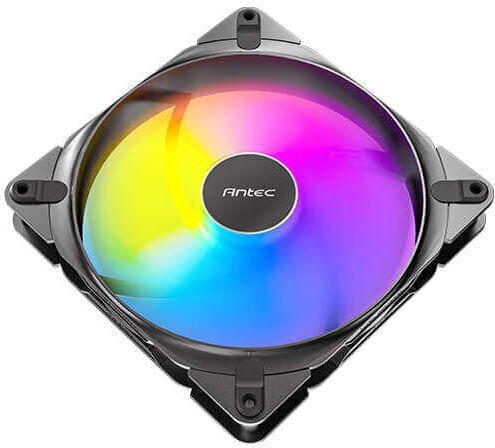 Antec 0-761345-40036-7 Ventilator pentru Carcasă 140mm (1500rpm / 89.72cfm) cu Iluminare RGB și Conexiune 4-Pin PWM Negru