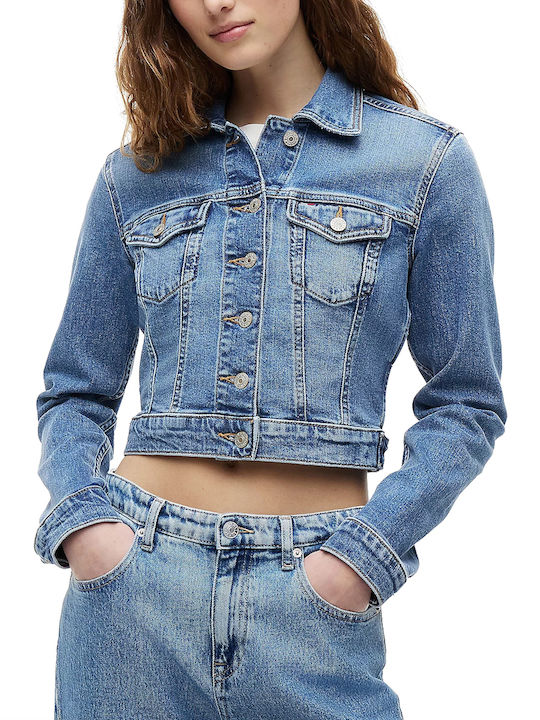 Tommy Hilfiger Tjw Jachetă Dama Jean Denim Mediu