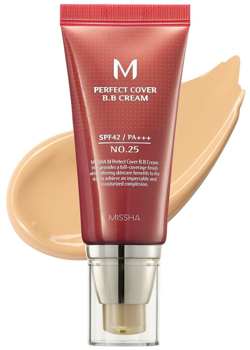 Missha Perfect Cover BB 25 Warm Beige 25 Warm Beige Light Κρέμα Προσώπου Ημέρας με SPF42 για Ενυδάτωση, Ατέλειες & Λάμψη με Υαλουρονικό Οξύ & Κολλαγόνο 20ml