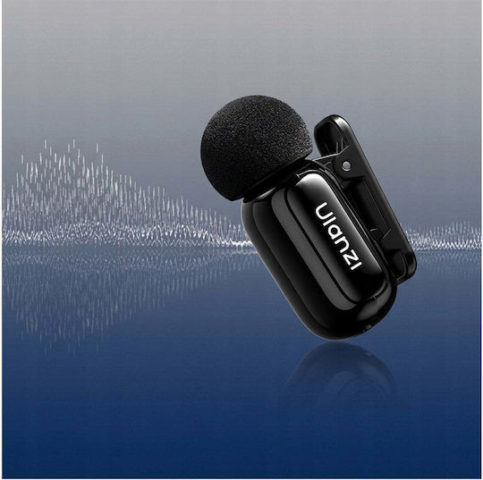 Ulanzi A200 Microfon Wireless de Rever pentru Mobil Alb-negru