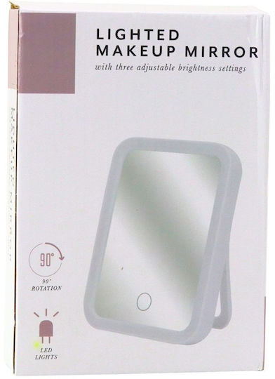 Lean Toys Makeup Mirror Tabletop with Light White