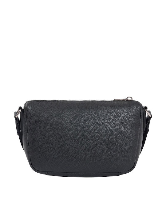 Leather Men's Shoulder / Crossbody Bag Black