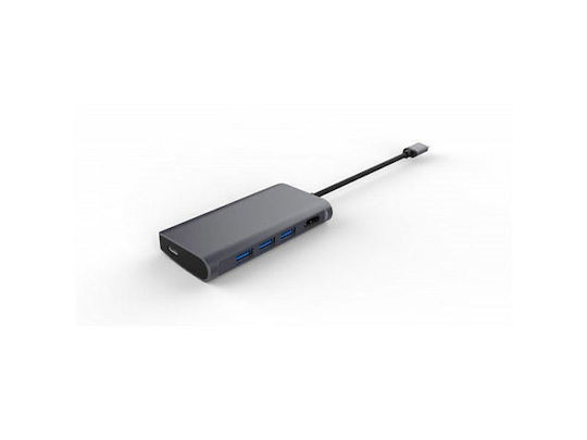 LMP USB USB-C Dockingstation für Laptop mit HDMI 4K PowerDelivery Gray