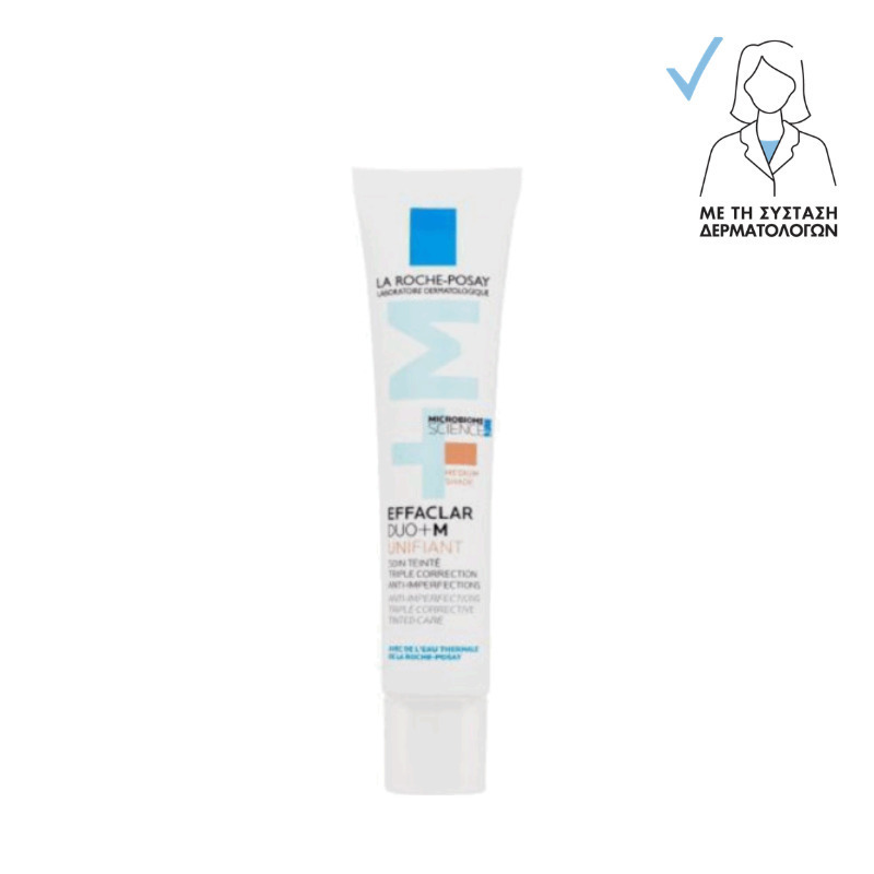 La Roche Posay Effaclar Duo+M Unifiant Medium 24ωρη Ενυδατική & Ρυθμιστική Κρέμα Προσώπου Ημέρας με Χρώμα κατά των Ατελειών 40ml