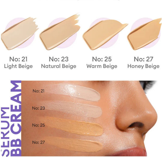 Missha Perfect Cover Serum BB #23 Natural Beige Face Day Cream with SPF50 for Moisturizing & Blemishes with Niacinamide 50ml