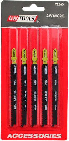 Awtools Stichsägeblätter 115mm T234x Klinge von Holz 5 Stück