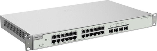 Ruijie Управляем L3 PoE Суич с 24 Gigabit (1Gbps) Ethernet Порта и 4 SFP Порта RG-NBS5200-24GT4XS-P v2